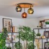 Ripoll Lampa sufitowa, Kula świetlna Ecru, Czarny, 3-punktowe Ripoll Lampa sufitowa, Kula świetlna Ecru, Czarny, 3-punktowe
