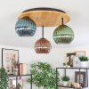 Koyoto Lampa sufitowa, Kula świetlna Ecru, Czarny, 3-punktowe