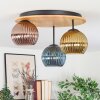 Koyoto lampa sufitowa, kula świetlna kolory naturalne, czarny, 3-punktowe