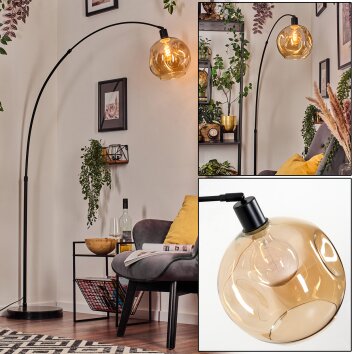 Ripoll kula świetlna, lampa stojąca, lampa podłogowa łukowa czarny, 1-punktowy