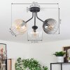 Koyoto lampa sufitowa, kula świetlna bursztynowy, przezroczysty, przydymiony, 3-punktowe