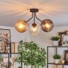 Koyoto Lampa sufitowa, Kula świetlna W kolorze bursztynu, Przezroczysty, Przydymiony, 3-punktowe