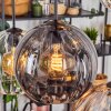 Koyoto lampa wisząca, kula świetlna, lampa wisząca bursztynowy, przezroczysty, przydymiony, 6-punktowe