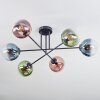 Gastor lampa sufitowa, kula świetlna 50 cm niebeieski, zielony, przezroczysty, miedziany, 6-punktowe