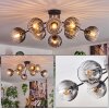 Koyoto lampa sufitowa, kula świetlna 85 cm przezroczysty, przydymiony, 8-punktowe