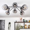 Koyoto lampa sufitowa, kula świetlna 85 cm przezroczysty, przydymiony, 8-punktowe