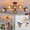 Koyoto lampa sufitowa, kula świetlna 85 cm bursztynowy, przezroczysty, przydymiony, 8-punktowe