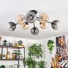 Koyoto lampa sufitowa, kula świetlna 85 cm bursztynowy, przezroczysty, przydymiony, 8-punktowe