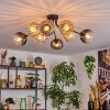 Koyoto lampa sufitowa, kula świetlna 85 cm bursztynowy, przezroczysty, przydymiony, 8-punktowe