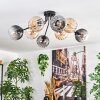 Koyoto lampa sufitowa, kula świetlna 85 cm bursztynowy, przezroczysty, przydymiony, 8-punktowe