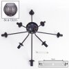 Koyoto lampa sufitowa, kula świetlna 85 cm przydymiony, 8-punktowe