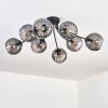 Koyoto lampa sufitowa, kula świetlna 85 cm przydymiony, 8-punktowe