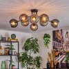 Koyoto lampa sufitowa, kula świetlna 85 cm przydymiony, 8-punktowe