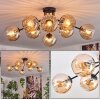 Koyoto lampa sufitowa, kula świetlna 85 cm bursztynowy, 8-punktowe