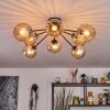 Koyoto lampa sufitowa, kula świetlna 85 cm bursztynowy, 8-punktowe