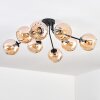 Koyoto lampa sufitowa, kula świetlna 85 cm bursztynowy, 8-punktowe