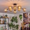 Koyoto lampa sufitowa, kula świetlna 85 cm bursztynowy, 8-punktowe