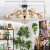 Koyoto Lampa sufitowa, Kula świetlna 85 cm W kolorze bursztynu, 8-punktowe