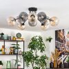 Koyoto Lampa sufitowa, Kula świetlna 81 cm W kolorze bursztynu, Przezroczysty, Przydymiony, 10-punktowe