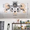 Koyoto Lampa sufitowa, Kula świetlna 81 cm W kolorze bursztynu, Przezroczysty, Przydymiony, 10-punktowe