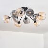 Koyoto Lampa sufitowa, Kula świetlna 81 cm W kolorze bursztynu, Przezroczysty, Przydymiony, 10-punktowe