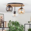 Koyoto Lampa sufitowa, Kula świetlna Ecru, Czarny, 3-punktowe