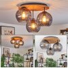 Koyoto lampa sufitowa, kula świetlna kolory naturalne, czarny, 3-punktowe