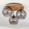 Koyoto lampa sufitowa, kula świetlna kolory naturalne, czarny, 3-punktowe