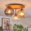 Koyoto lampa sufitowa, kula świetlna kolory naturalne, czarny, 3-punktowe