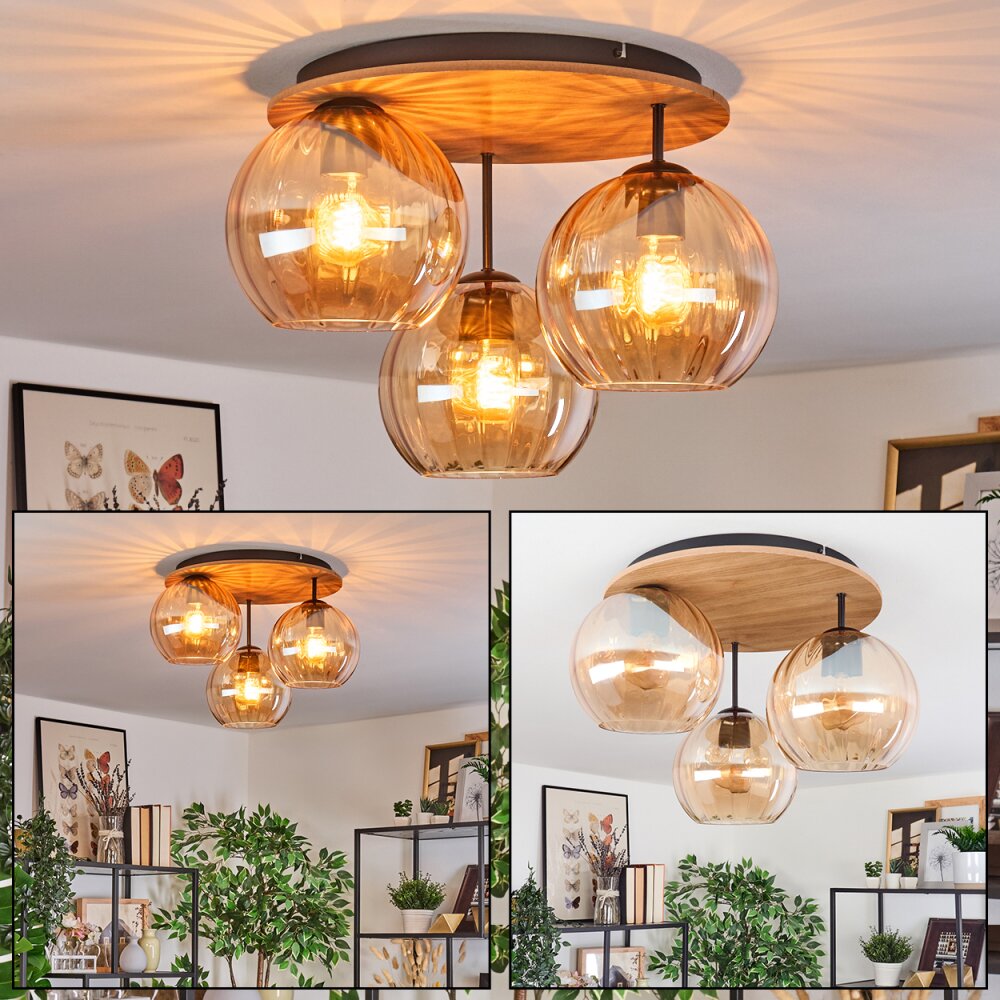 Koyoto Lampa sufitowa, Kula świetlna Ecru, Czarny, 3-punktowe main product photo
