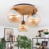 Koyoto Lampa sufitowa, Kula świetlna Ecru, Czarny, 3-punktowe