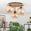 Koyoto lampa sufitowa, kula świetlna kolory naturalne, czarny, 3-punktowe