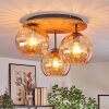 Koyoto lampa sufitowa, kula świetlna kolory naturalne, czarny, 3-punktowe