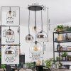 Koyoto Lampa wisząca, Kula świetlna, Lampa wiszącego klastra W kolorze bursztynu, Chrom, Przezroczysty, Przydymiony, 4-punktowe