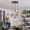Koyoto Lampa wisząca, Kula świetlna, Lampa wiszącego klastra W kolorze bursztynu, Chrom, Przezroczysty, Przydymiony, 4-punktowe