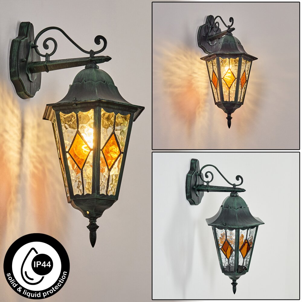 Hongkong Zewnętrzny kinkiet, Lampa ścienna Zielony, Czarny, 1-punktowy main product photo