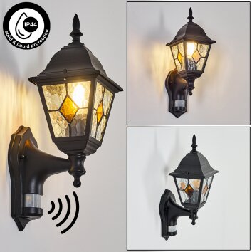 Naofe zewnętrzny kinkiet, kinkiet czarny, 1-punktowy, Czujnik ruchu