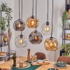 Ripoll Lampa wisząca, Kula świetlna, Lampa wisząca W kolorze bursztynu, Przezroczysty, Przydymiony, 6-punktowe