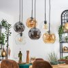 Ripoll Lampa wisząca, Kula świetlna, Lampa wisząca W kolorze bursztynu, Przezroczysty, Przydymiony, 6-punktowe
