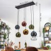 Koyoto lampa wisząca, kula świetlna, lampa wisząca niebeieski, złoty, zielony, miedziany, 6-punktowe