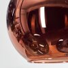 Koyoto lampa wisząca, kula świetlna, lampa wisząca niebeieski, zielony, miedziany, 6-punktowe