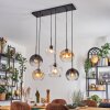 Koyoto lampa wisząca, kula świetlna, lampa wisząca bursztynowy, przezroczysty, przydymiony, 6-punktowe