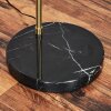 Bassagoda lampa stojąca, lampa podłogowa łukowa mosiądz, czarny, 1-punktowy, abażur z materiału