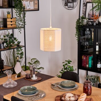 Desroches Lampa wisząca, Lampa wisząca Biały, 1-punktowy