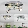 Mirando Lampa sufitowa, Spot sufitowy LED Chrom, Srebrny, Przezroczysty, 4-punktowe