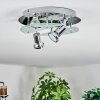 Mirando Lampa sufitowa, Spot sufitowy LED Chrom, Srebrny, Przezroczysty, 4-punktowe