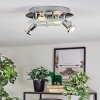 Mirando Lampa sufitowa, Spot sufitowy LED Chrom, Srebrny, Przezroczysty, 4-punktowe