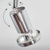 Mirando Lampa sufitowa, Spot sufitowy LED Chrom, Srebrny, Przezroczysty, 4-punktowe