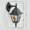 Naofe Zewnętrzny kinkiet, Lampa ścienna Zielony, Czarny, 1-punktowy Naofe Zewnętrzny kinkiet, Lampa ścienna Zielony, Czarny, 1-punktowy