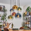 Koyoto Lampa wisząca, Kula świetlna, Lampa wisząca Niebeieski, Złoty, Zielony, Przezroczysty, W kolorze miedzi, 6-punktowe
